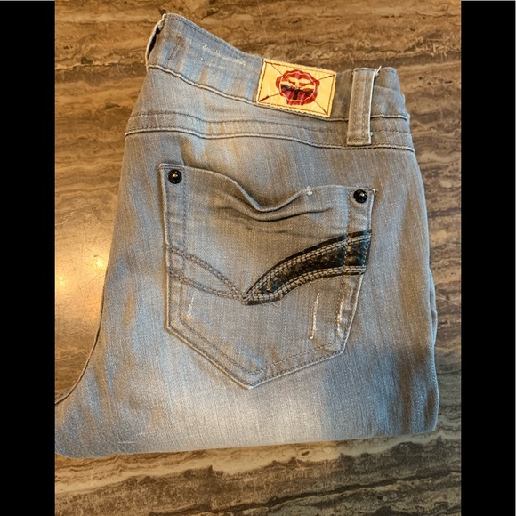 Distressed T-FIVE GREY DENIM JEANS SZ 11 - Picture 7 of 7